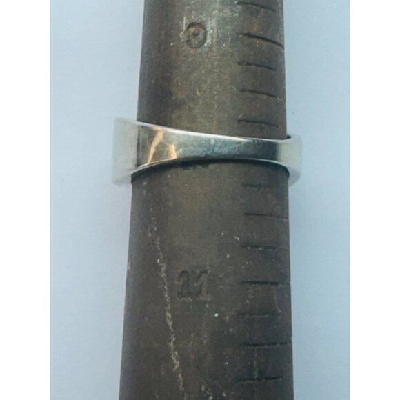 Women's Sterling Silver 925 Blue Princess Cut Cubic Zirconia Wedding Band, Sz 10 - Picture 7 of 11